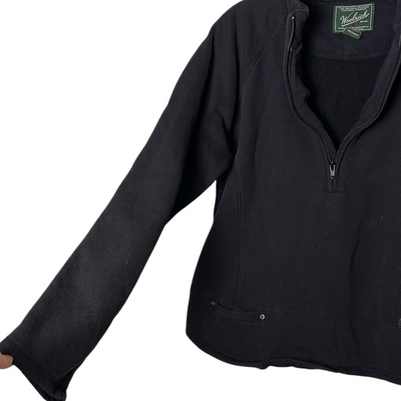 Woolrich sweater, women M. quarter zip, vintage,logo,quality craftsmanship, - Picture 4 of 13